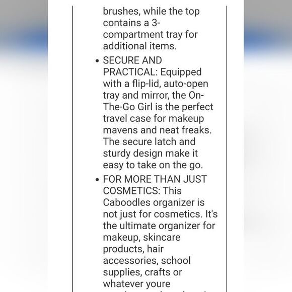 Caboodles On-The-Go Makeup Storage Box- Violet/Tangerine - Picture 10 of 13